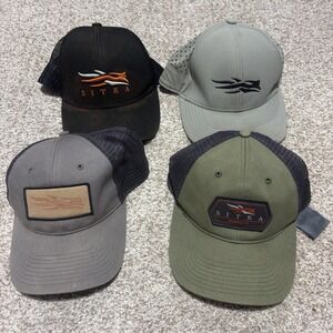 Sitka Hat Lot of 4 Cap Snap Back Mens One Size Multicolor Logo Hunting USED